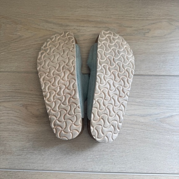 Birkenstock Blue Arizona Double Strap Suede Leather Sandals - Picture 7 of 7